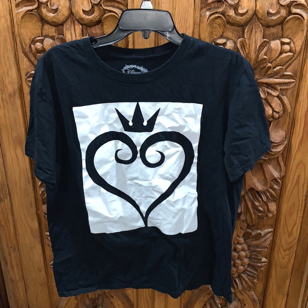 EUC Disney Kingdom hearts large unisex black t shirt